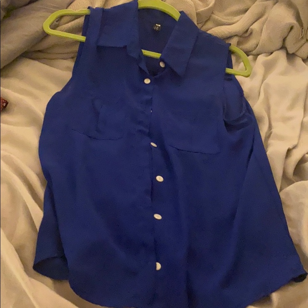 Deep blue dress shirt